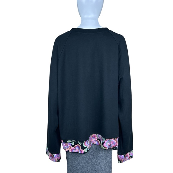 Johnny Was Bee Active Long Sleeve Crew Embroidered Pullover Top Size XXL 2X Boho - Picture 10 of 16